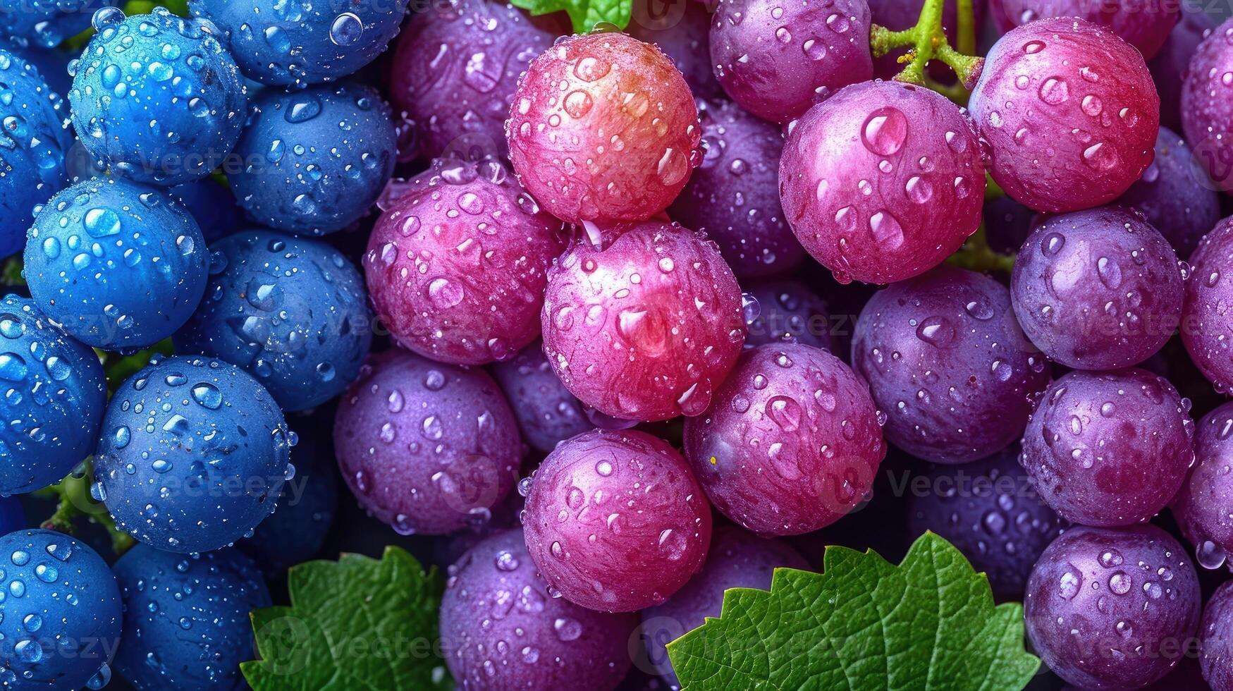 AI generated Colorful grape fruit background with a feel of freshness. photo