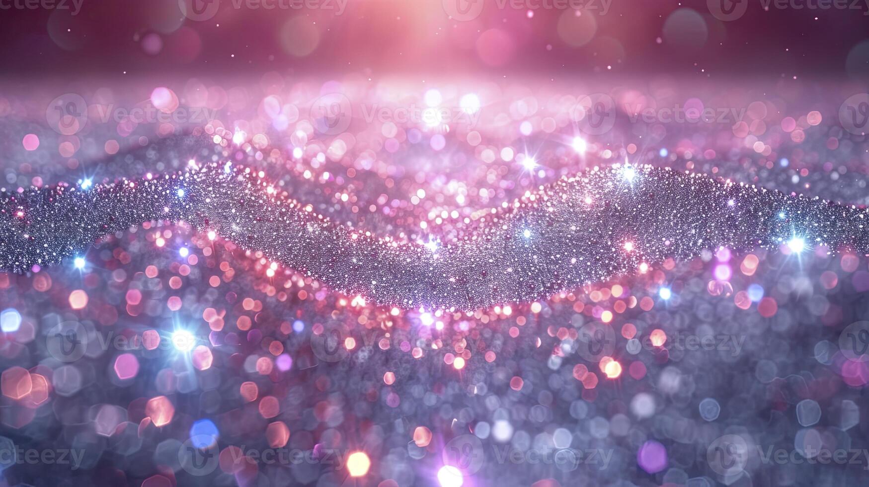 AI generated twinkling diamond light, sparkling purple, gold, and silver colors, luxurious and creative background. photo