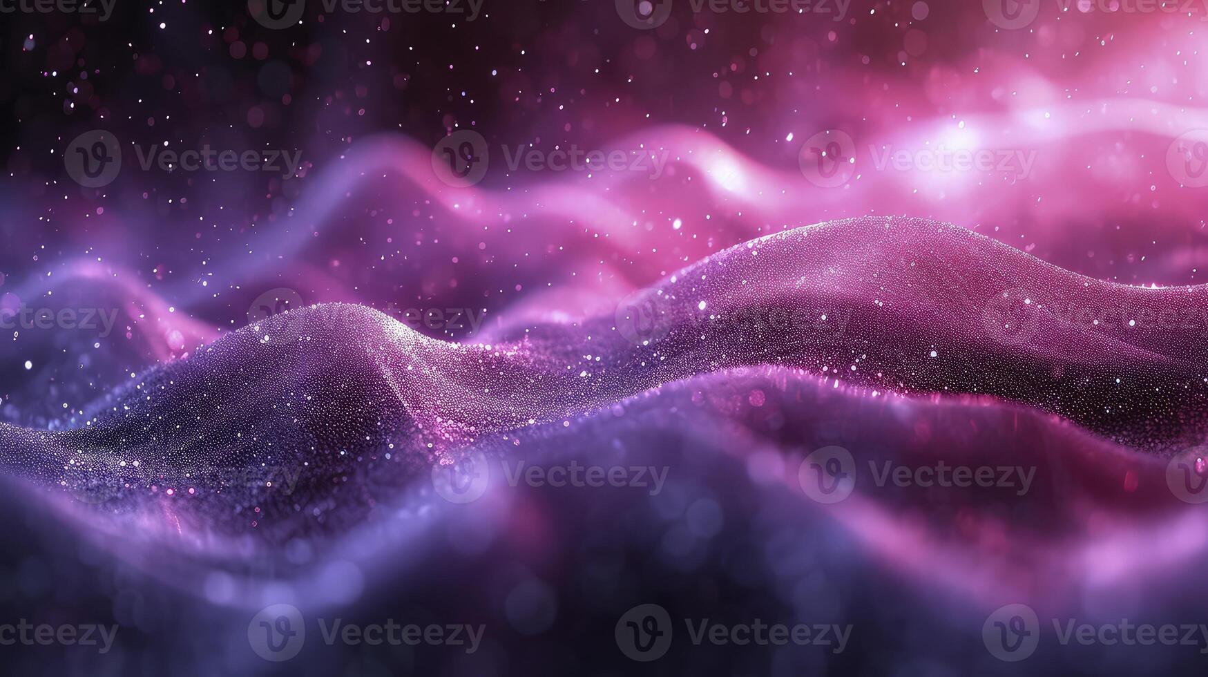 AI generated purple shiny grainy noise background texture, random liquid waves. medium contrast, low lighting but the colors are nice. top view. photo