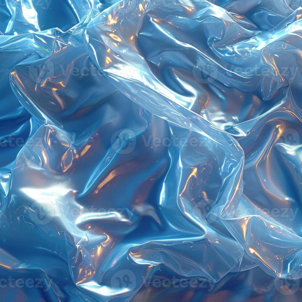 AI generated Crumpled plastic wrap abstract Background Screen Plastic Wrap background soft detail. photo