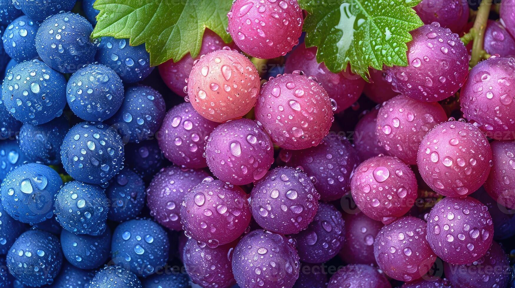 AI generated Colorful grape fruit background with a feel of freshness. photo