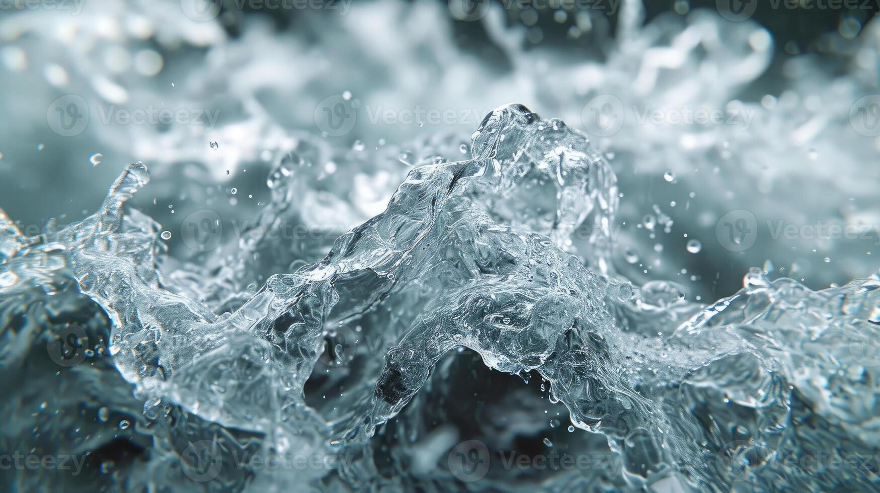 AI generated Water splash abstract background close up. photo