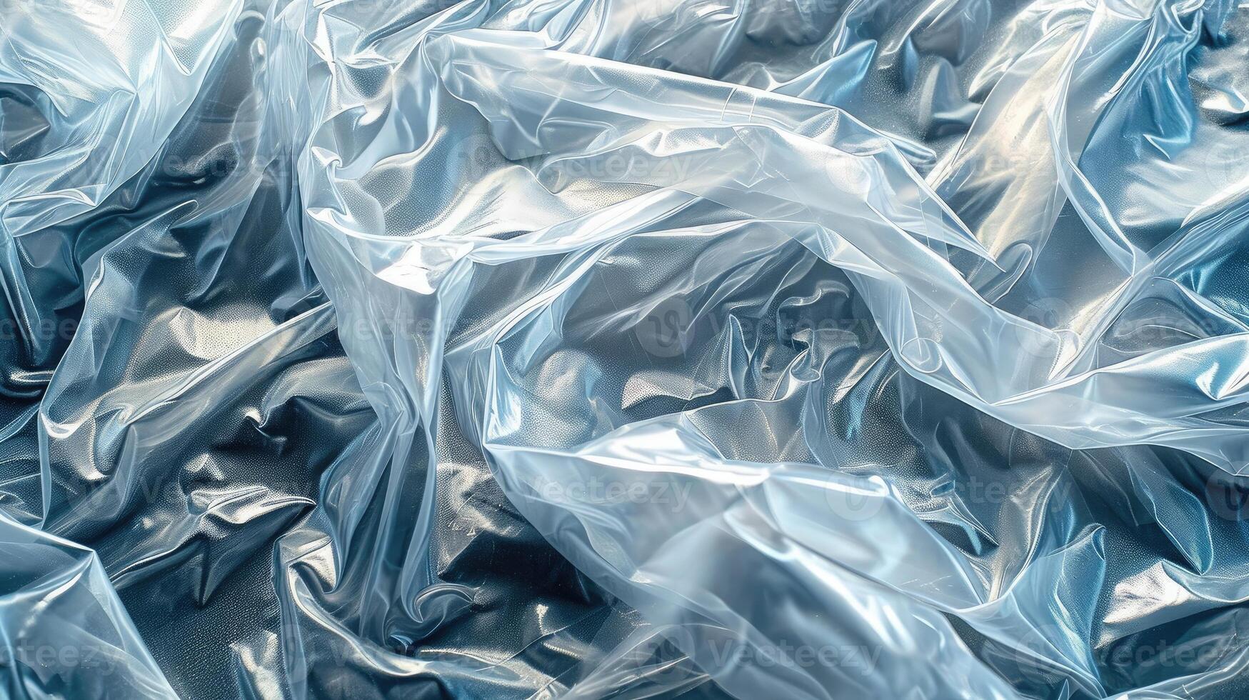 AI generated Crumpled plastic wrap abstract Background Screen Plastic Wrap background soft detail. photo