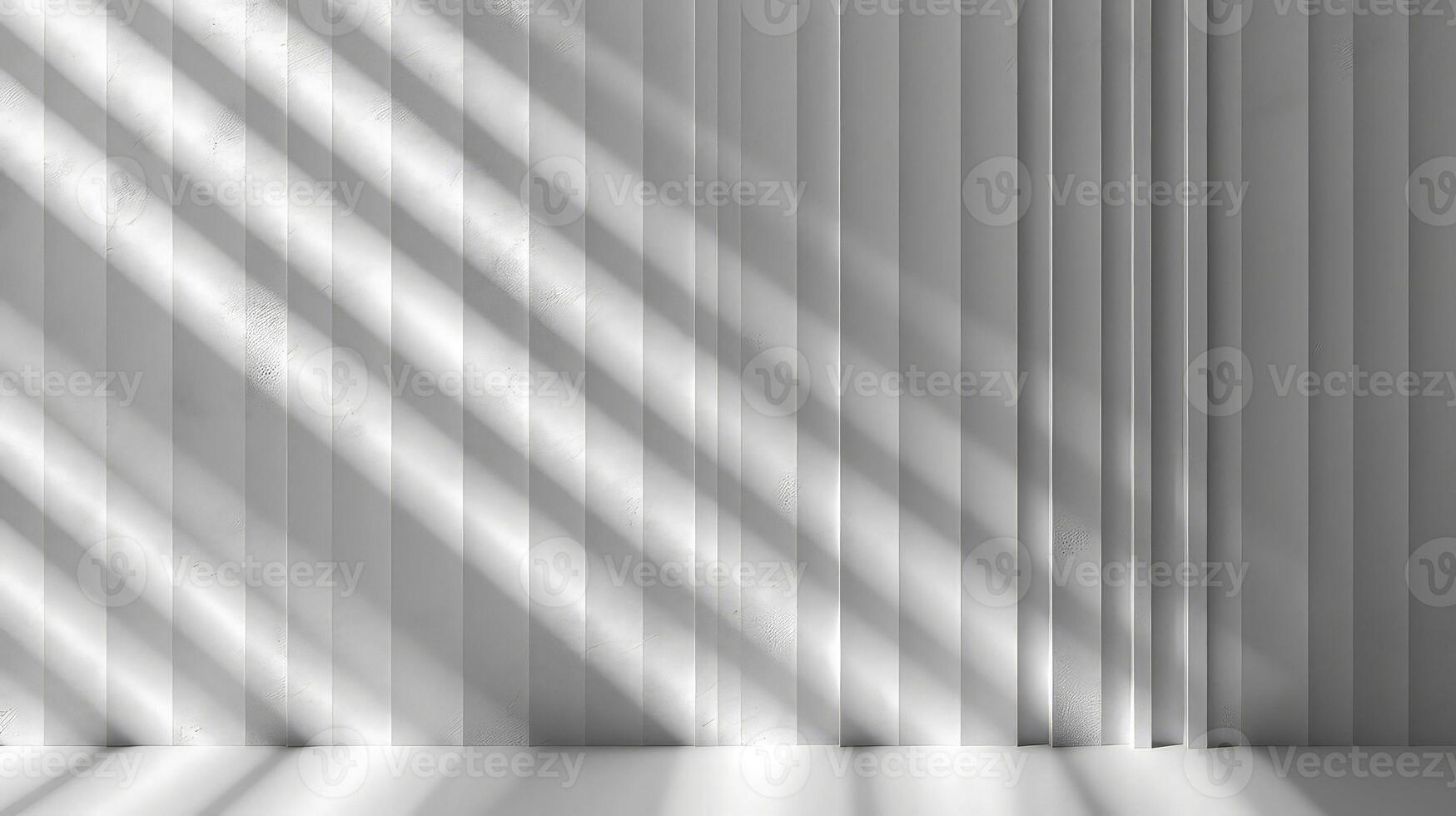 AI generated Empty space, pattern of shadows and light rays. photo