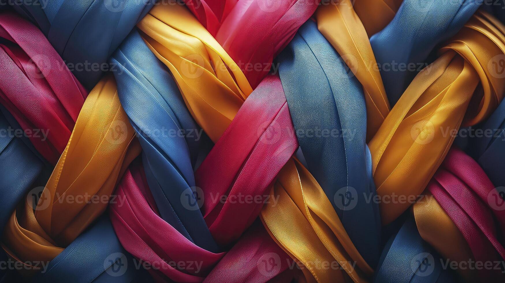 AI generated The Patchwork fabric. Multicolor Fabric Backgrounds with Artistic Flair photo