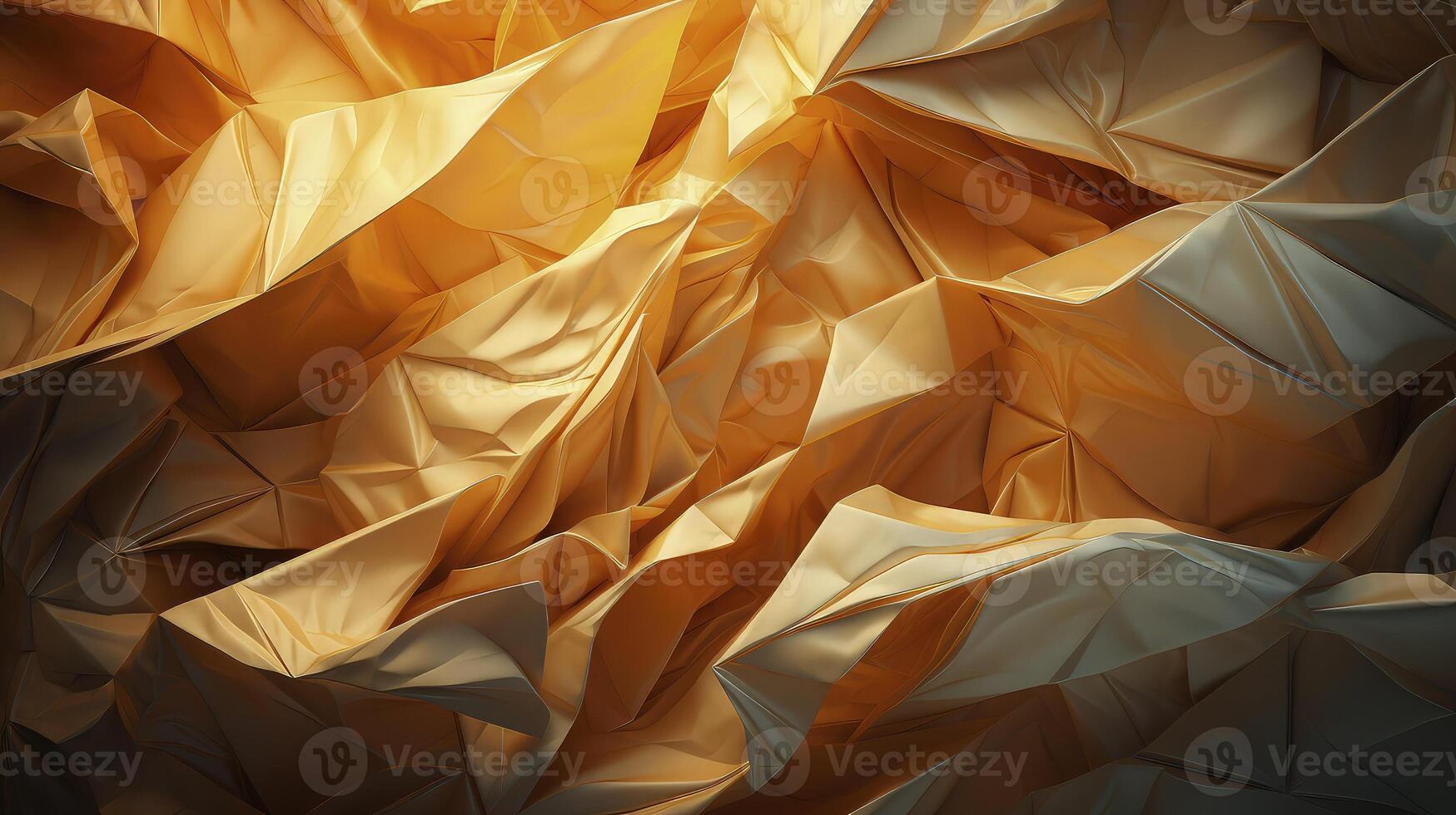 AI generated Brown crumpled paper texture background. photo