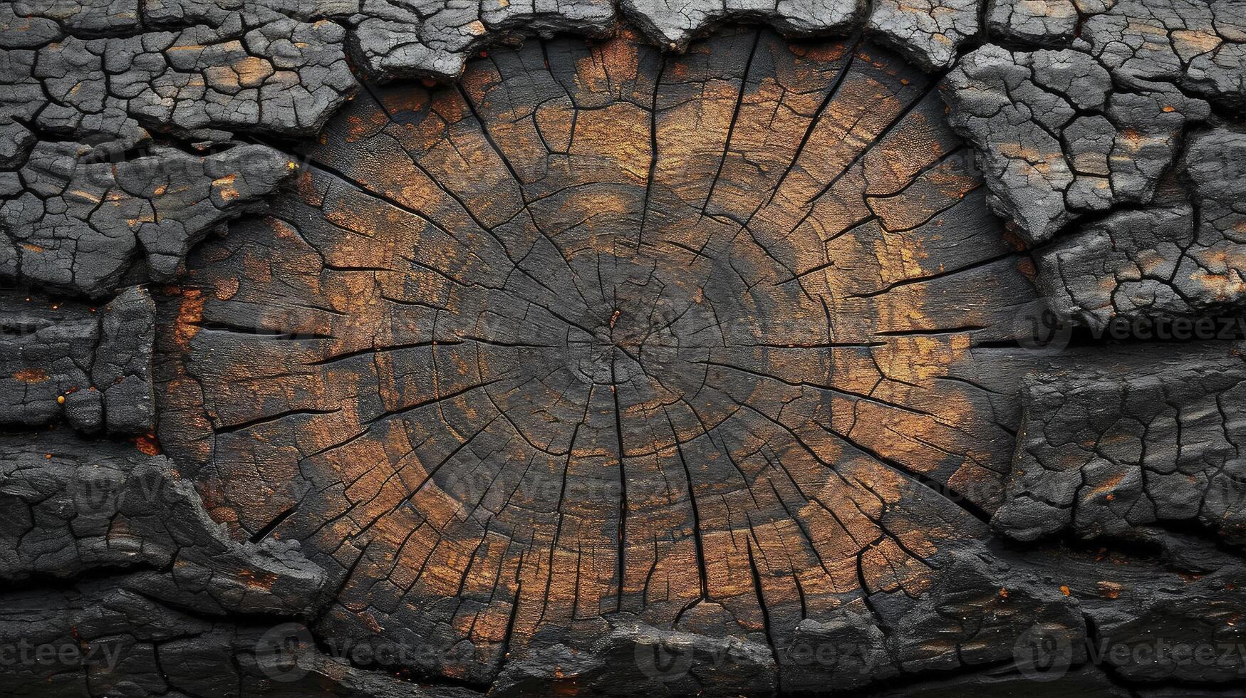 AI generated Old wooden background with interesting cracks and wood grain. top view. photo