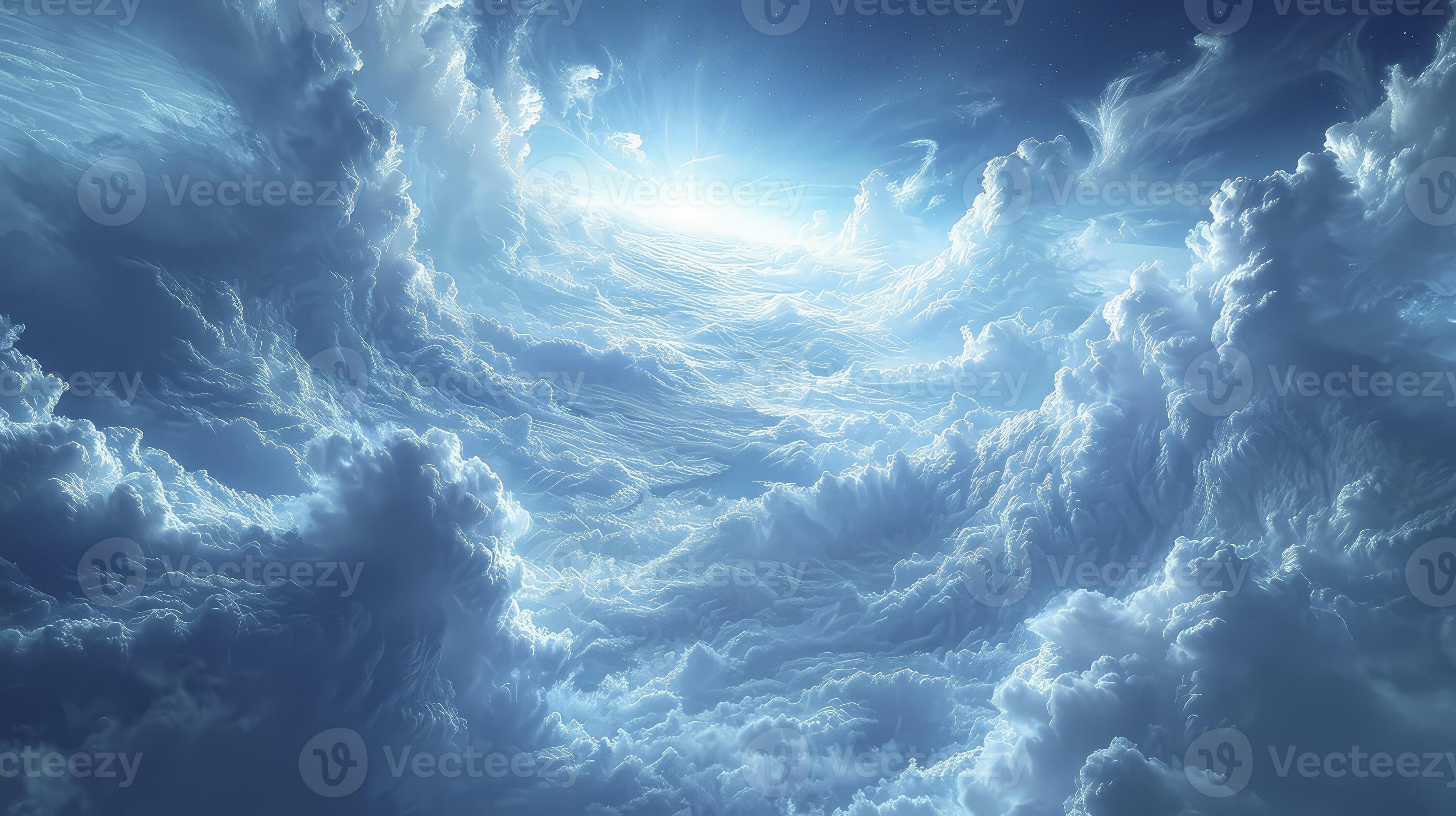 AI generated view of the sky showing Kelvin-Helmholtz clouds, with ...