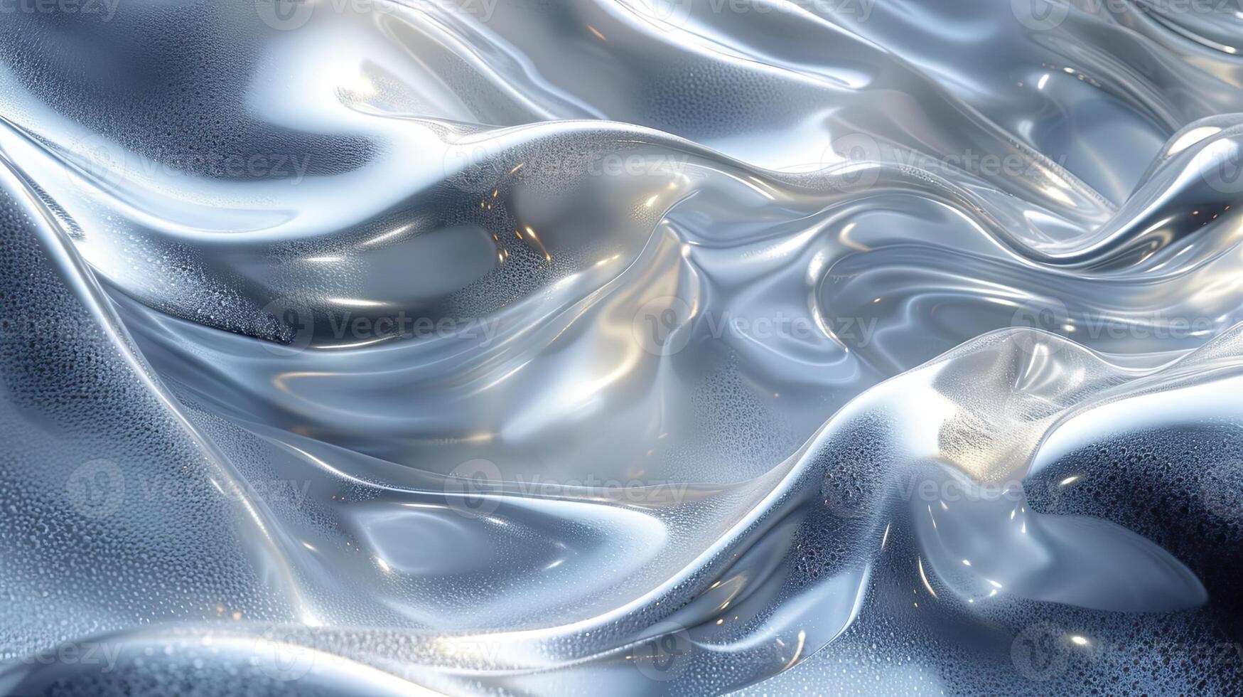 AI generated Liquid Chrome Background. The mesmerizing of liquid chrome graphic design. the brilliance and dynamic nature of liquid chrome, unique visual qualities. futuristic and high-tech elements. photo