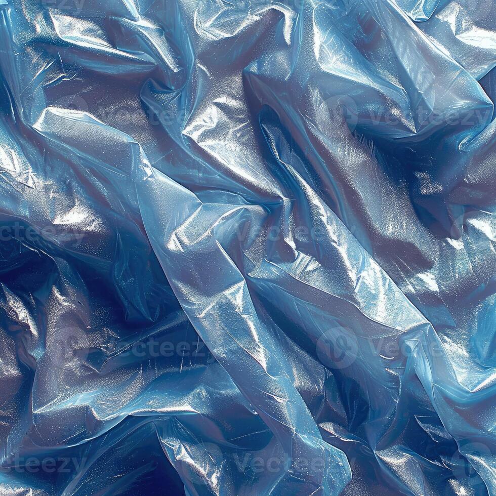 AI generated Crumpled plastic wrap abstract Background Screen Plastic Wrap background soft detail. photo