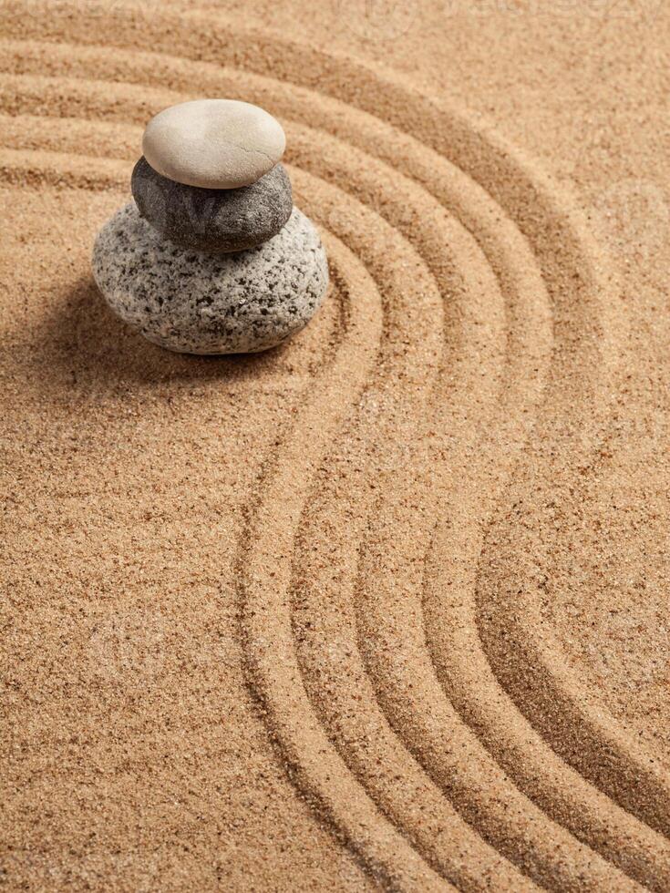 jardín japonés de piedra zen foto