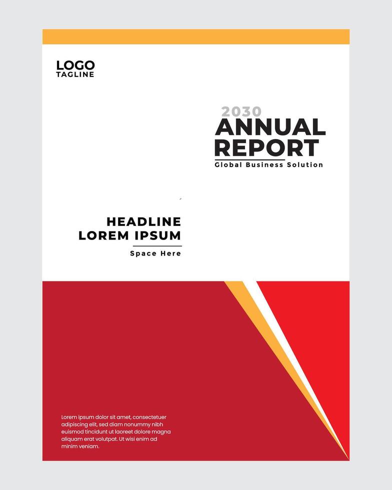 corporate annual cover design template vector