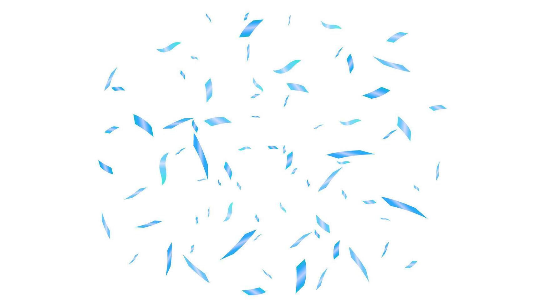 Fun explosion confetti blue color decoration carnival, greeting card, birthday party and surprise congratulation vector