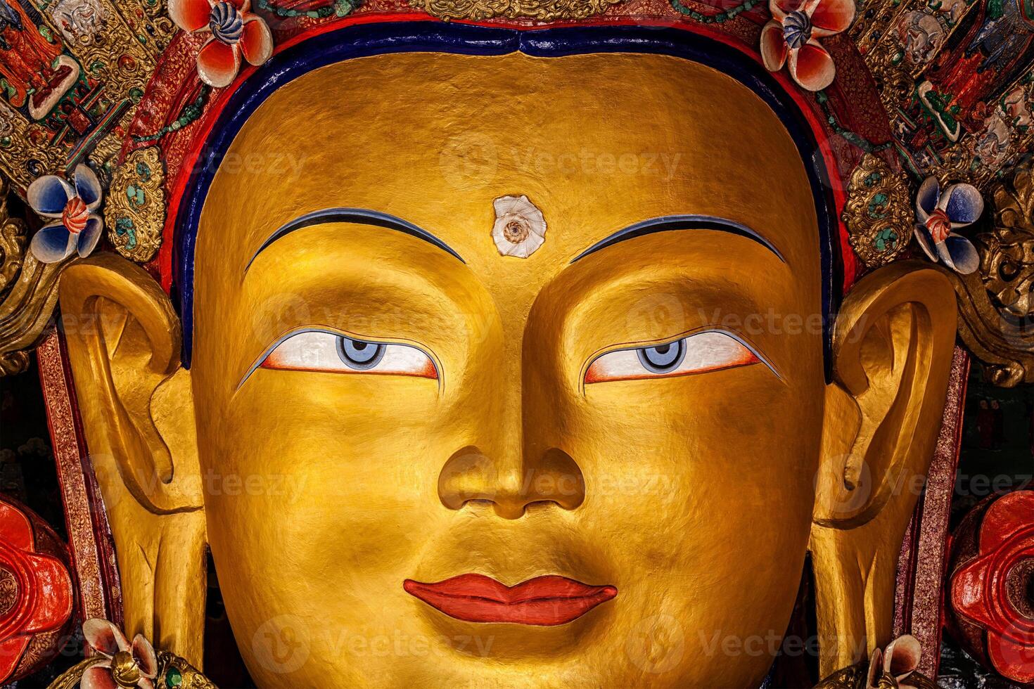 Maitreya Buddha in Thiksey Gompa photo
