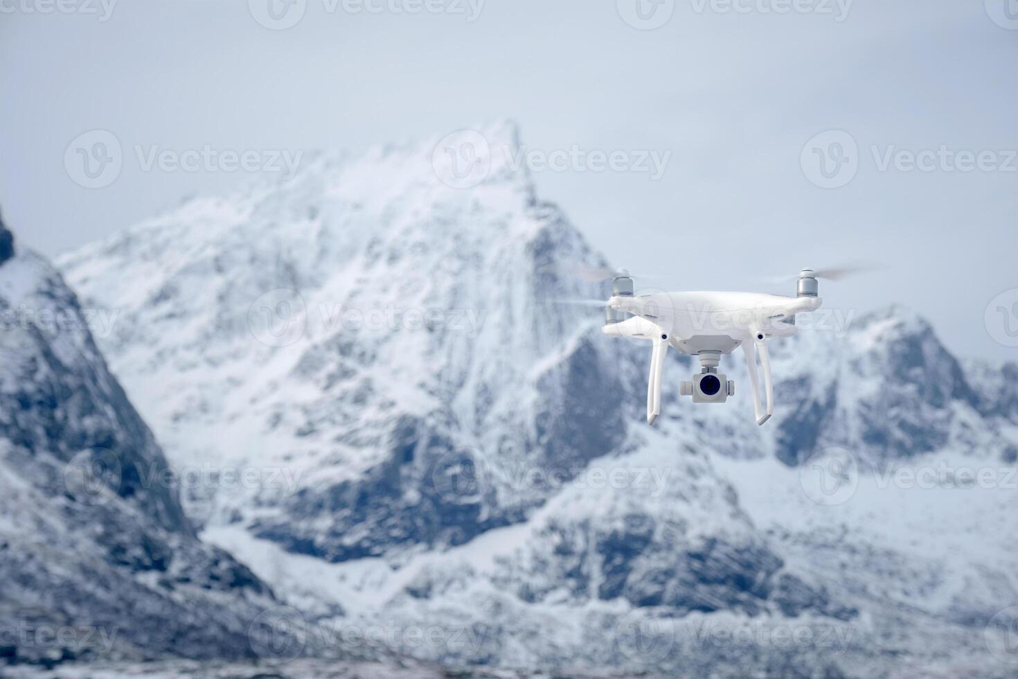 Drone with digital camera photo