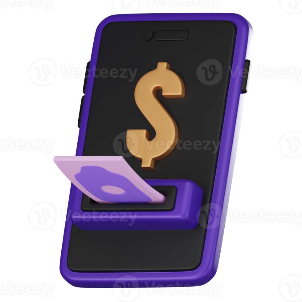 Cash Access Online, Atm Withdrawal Digital, Transaction internet banking. 3D render. png
