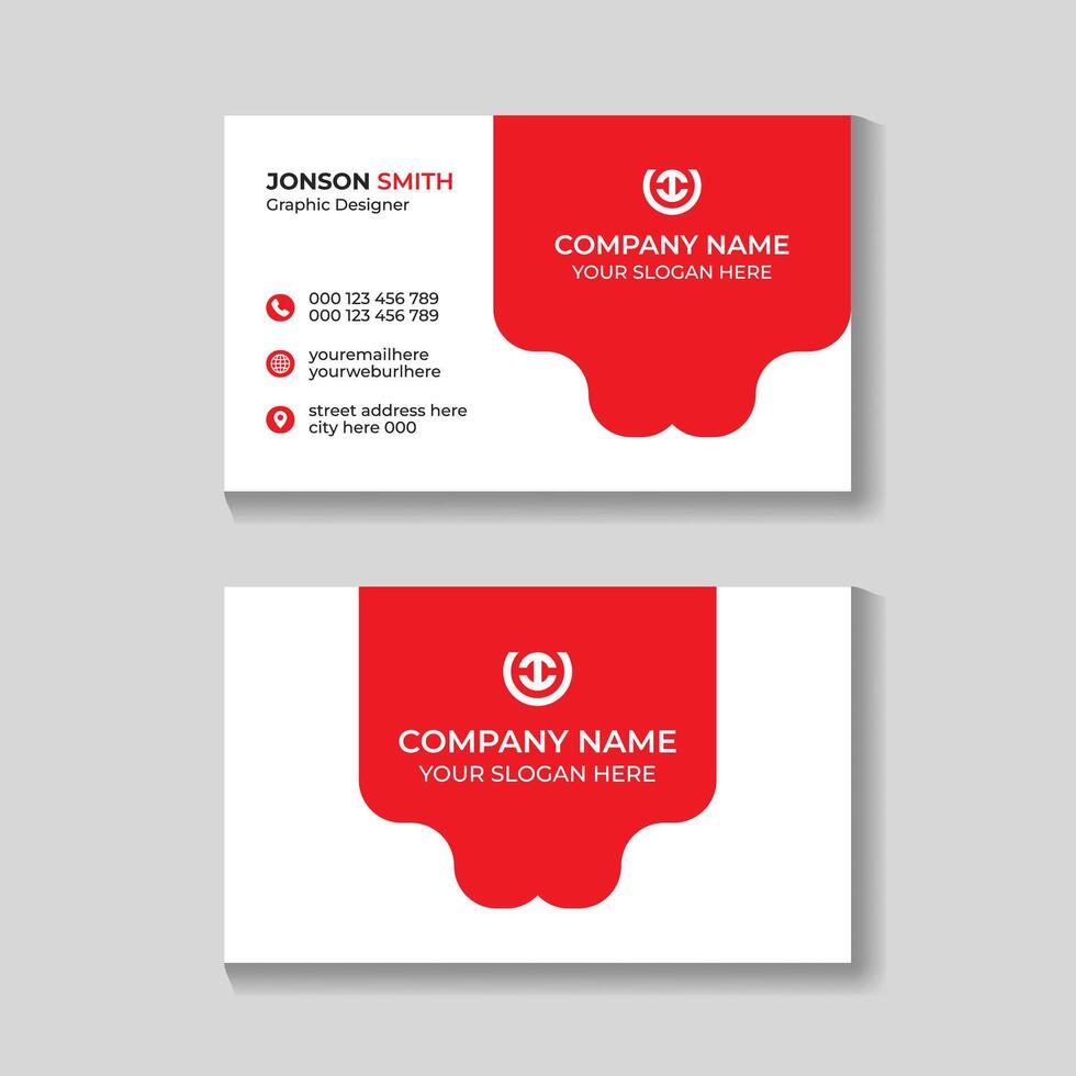 Creative modern minimalist business card design template vector