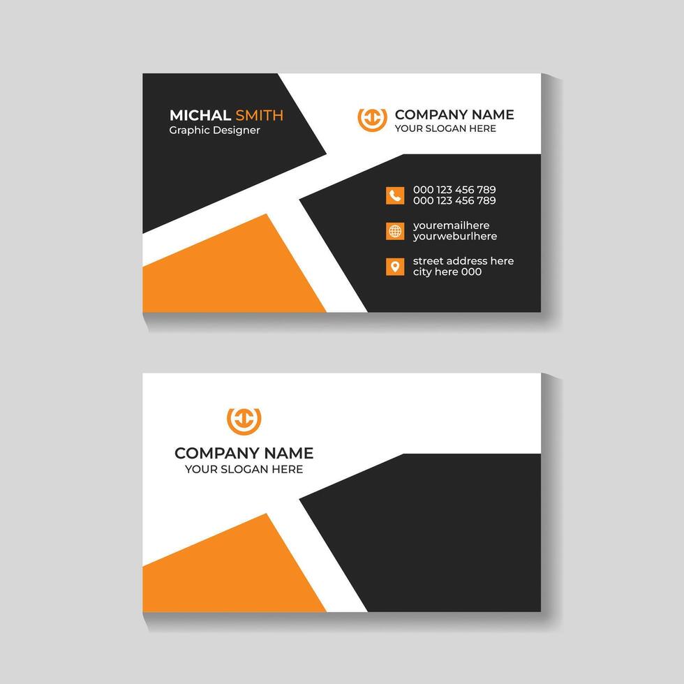 Professional corporate creative modern business card design template for your company vector