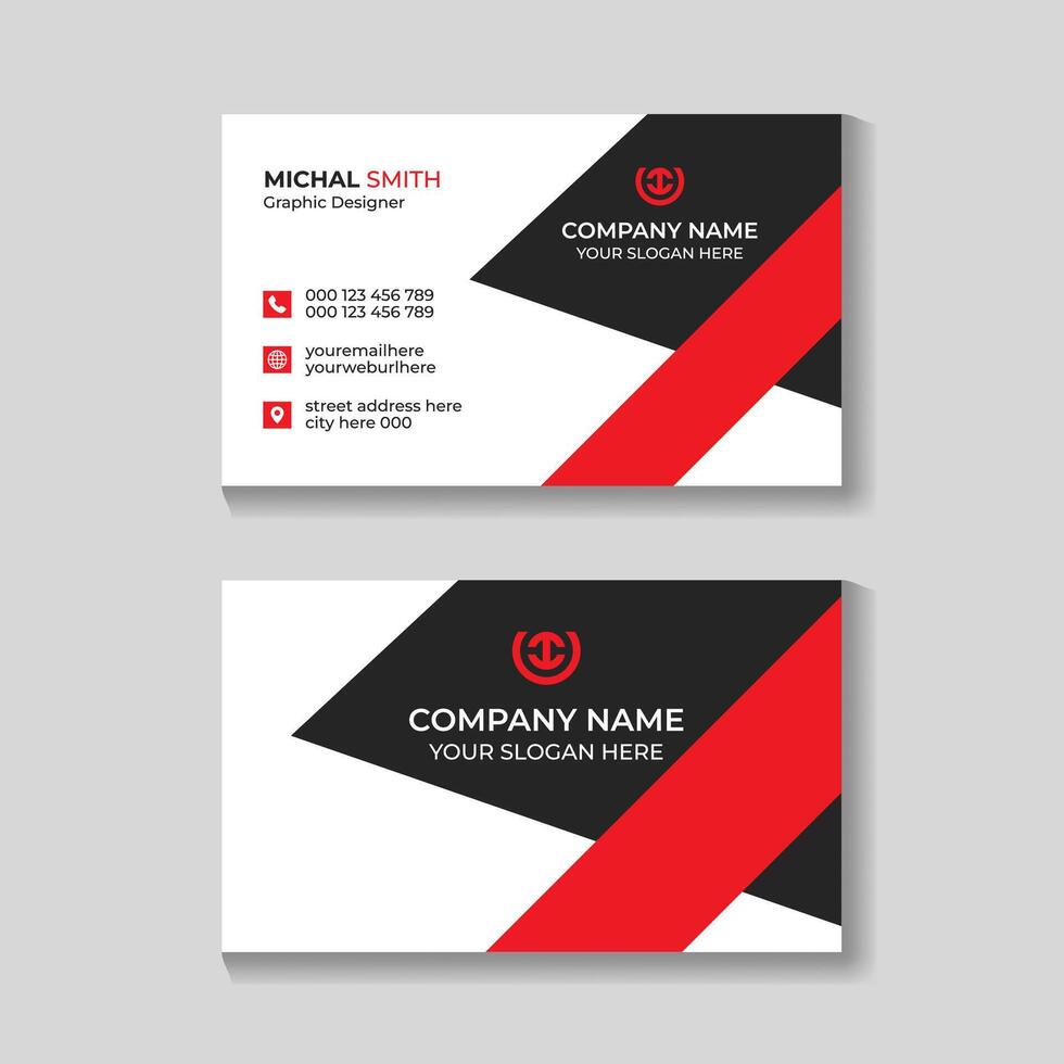 Creative modern clean business card design template vector