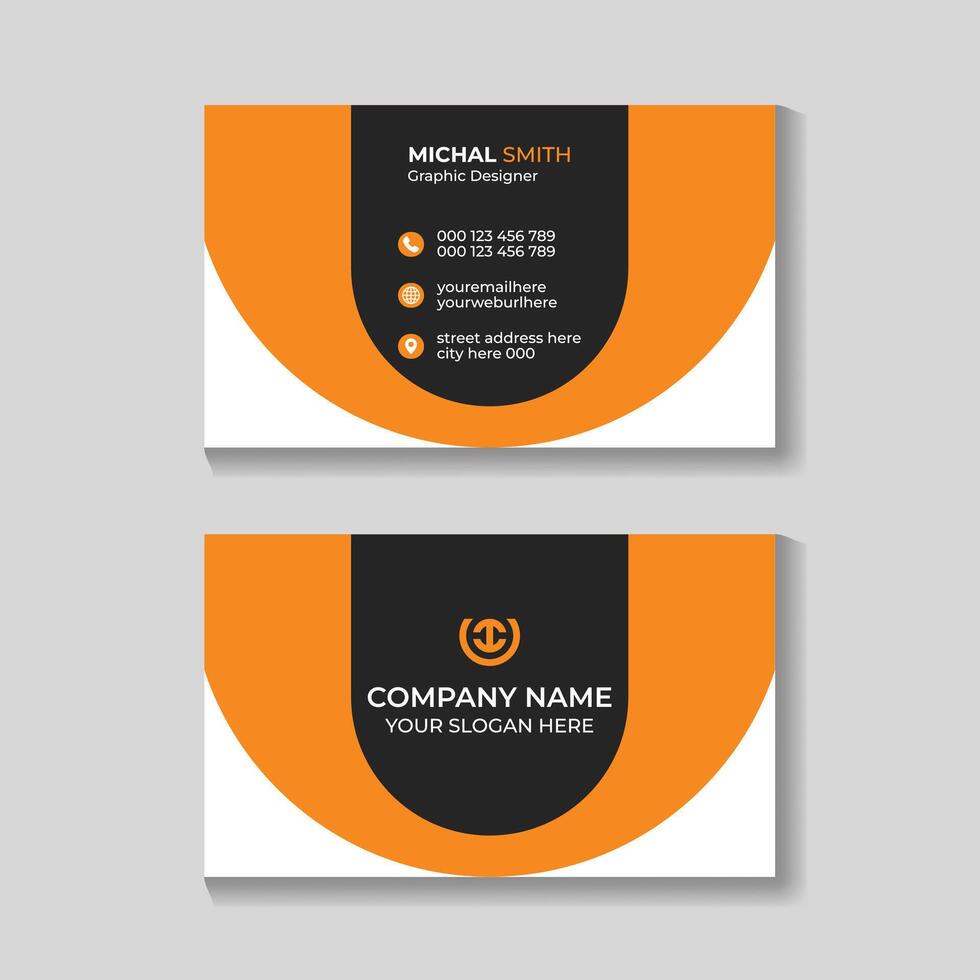 Corporate creative modern business card design template vector