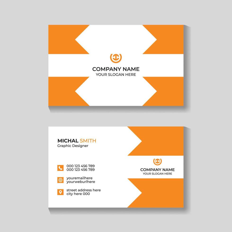 profesional corporativo creativo moderno negocio tarjeta diseño modelo para tu empresa vector