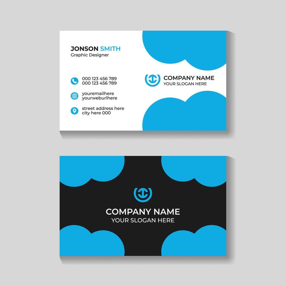 Creative modern minimalist business card design template vector