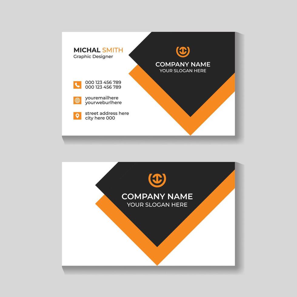 Corporate creative modern business card design template vector