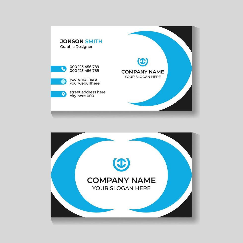 Creative modern minimalist business card design template vector