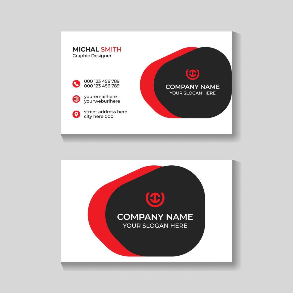 Creative modern clean business card design template vector
