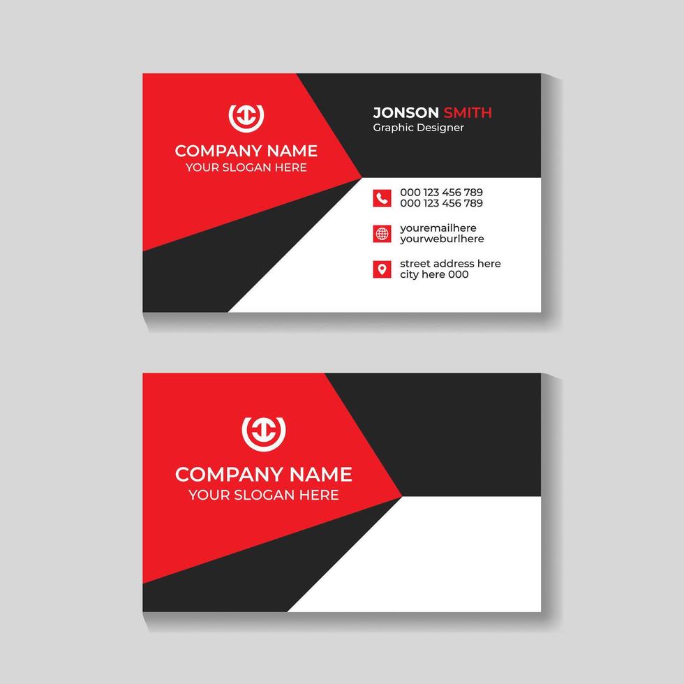 Creative modern minimalist business card design template vector