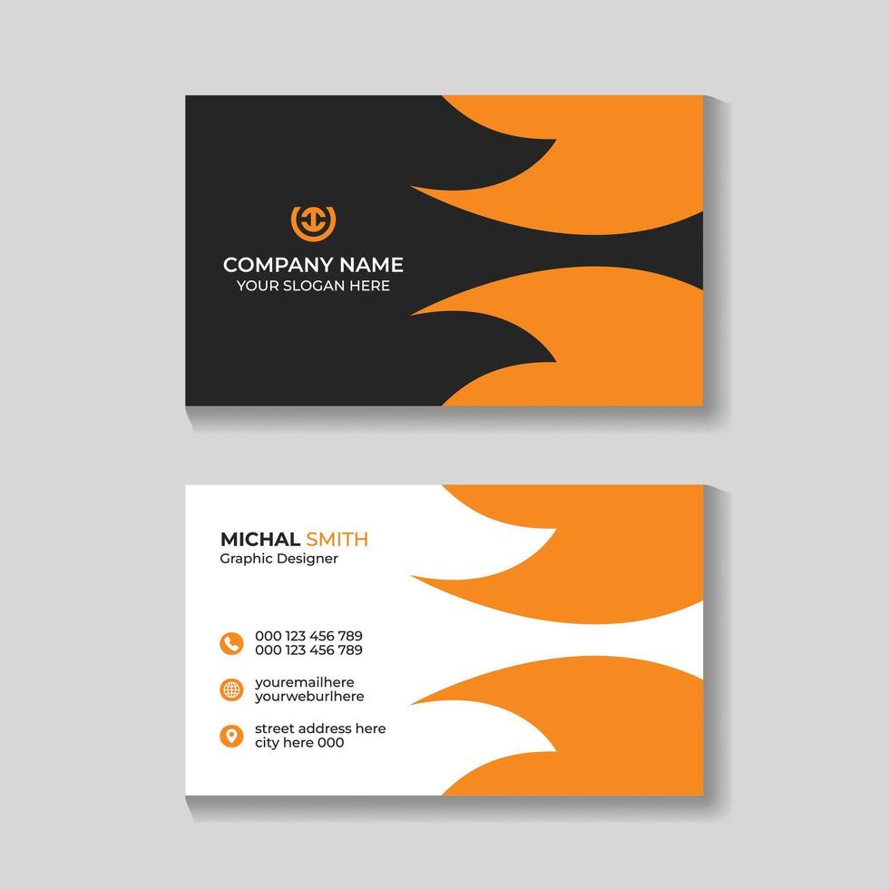 profesional corporativo creativo moderno negocio tarjeta diseño modelo para tu empresa vector