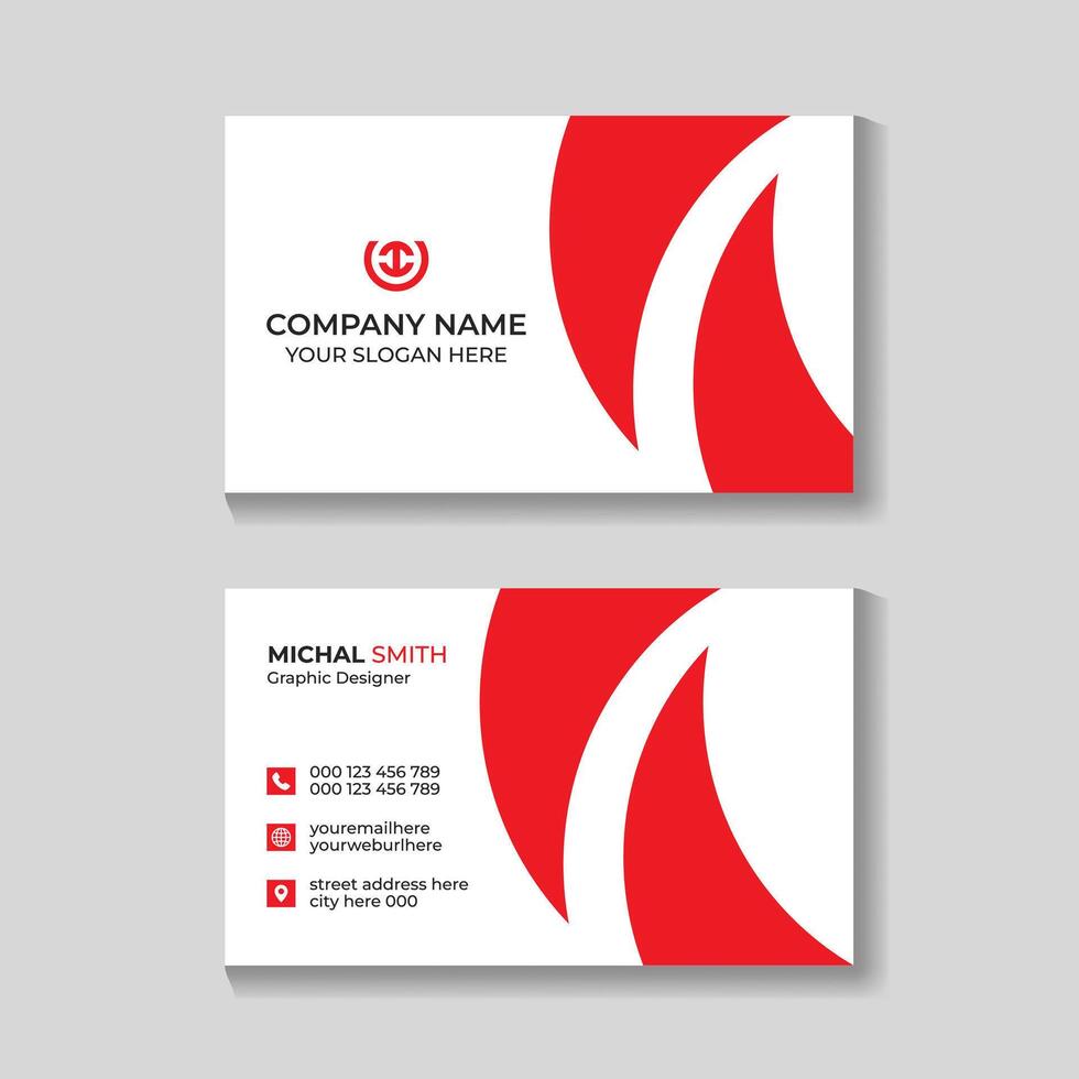 Creative modern minimal business card design template vector