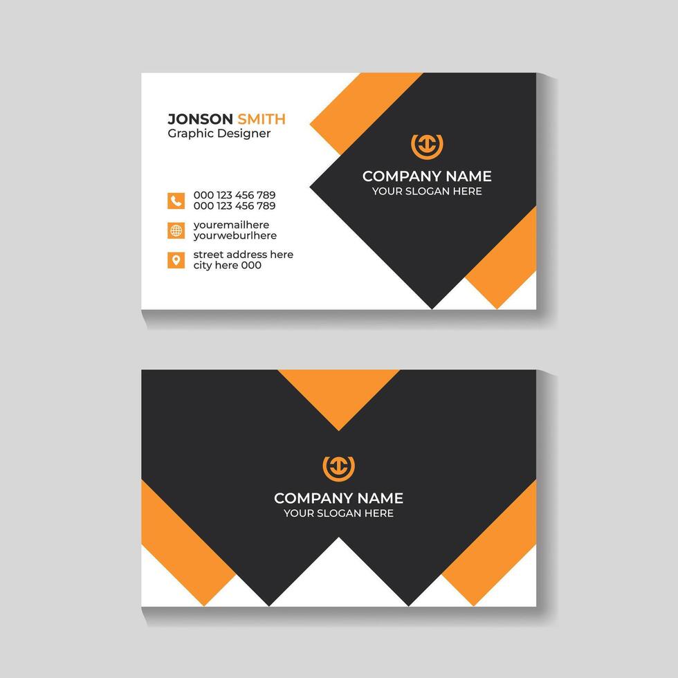 Professional corporate creative modern minimalist business card design template vector