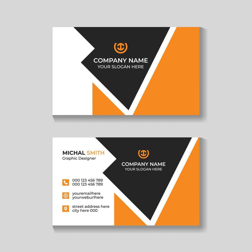 Corporate creative modern business card design template for your company vector
