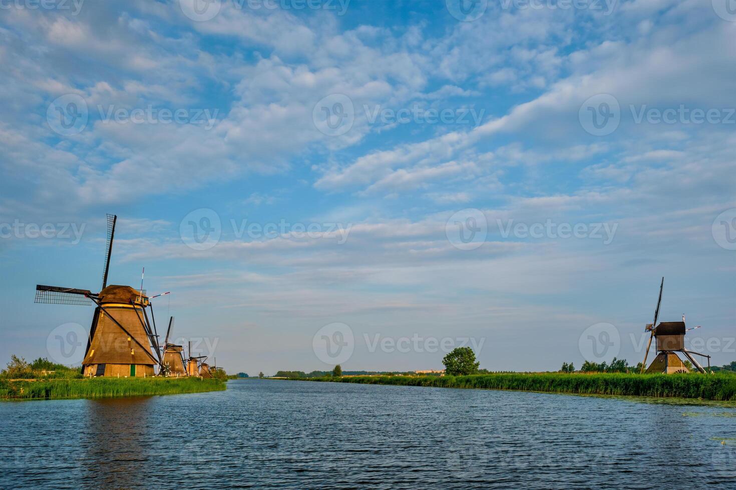 Windmills at Kinderdijk in Holland. Netherlands photo
