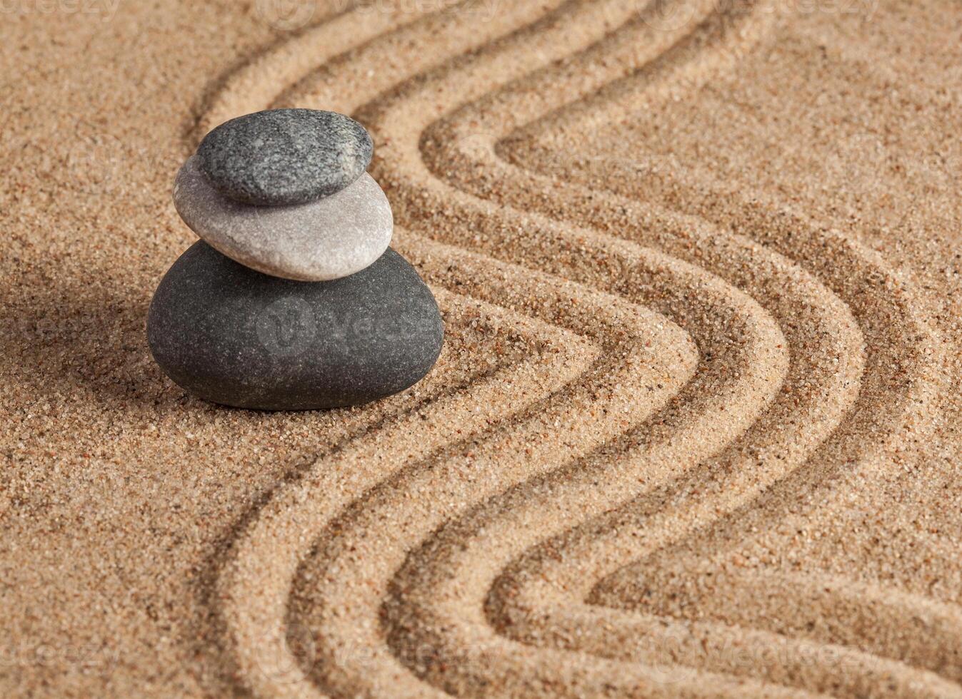 jardín japonés de piedra zen foto