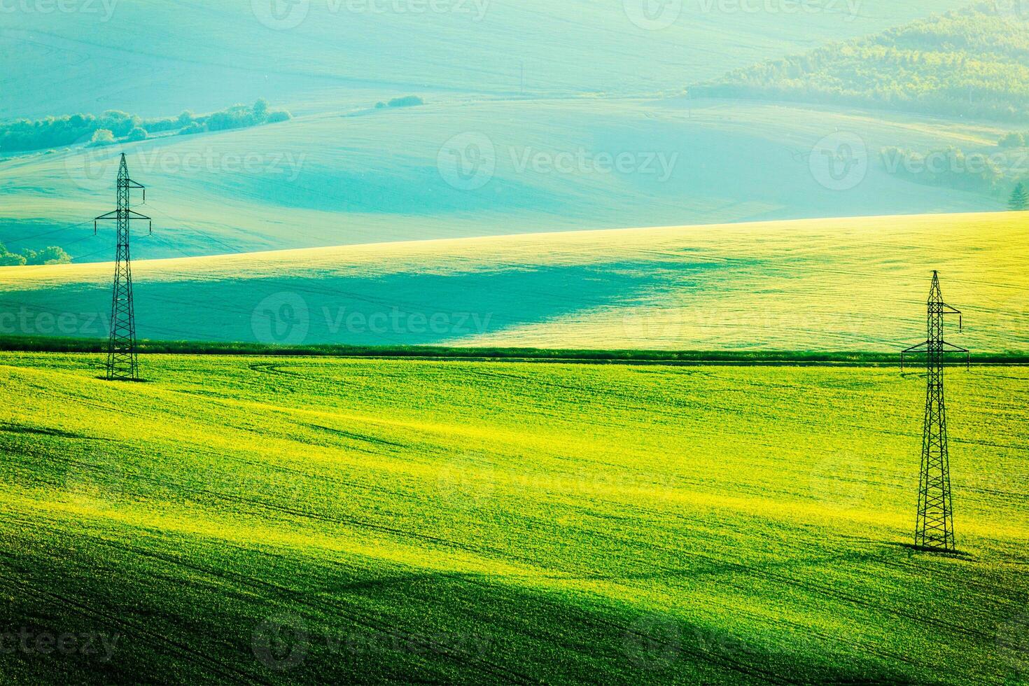 Moravian summer rolling landcsape photo