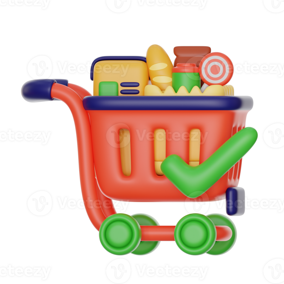 checkout 3d icon illustration png