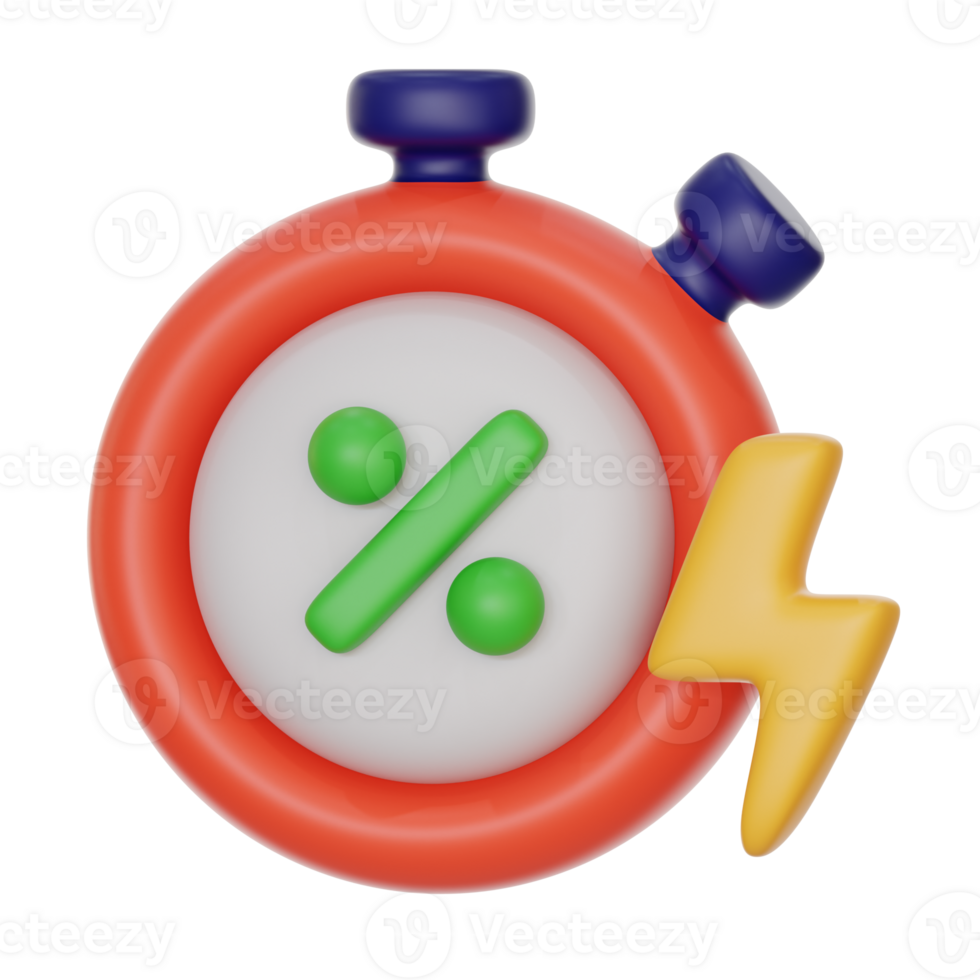 éclat vente 3d icône illustration. en ligne achats 3d le rendu png