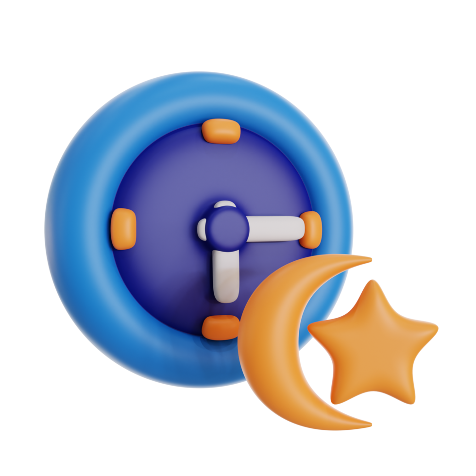 prayer time 3d icon illustration. time menagement 3d rendering png