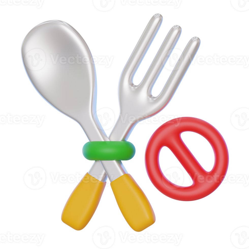 fasting 3d icon illustration. 3d rendering ramadan illustration png