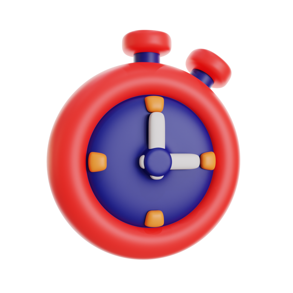 stopwatch 3d icon illustration. time menagement 3d rendering png