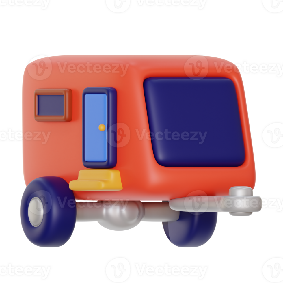 caravan 3d icon illustration png