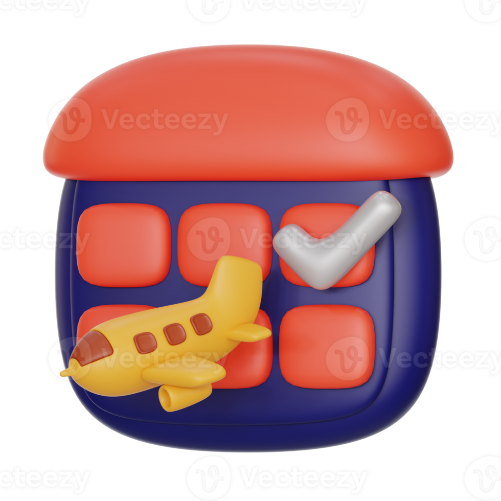 tour schedule 3d icon illustration png