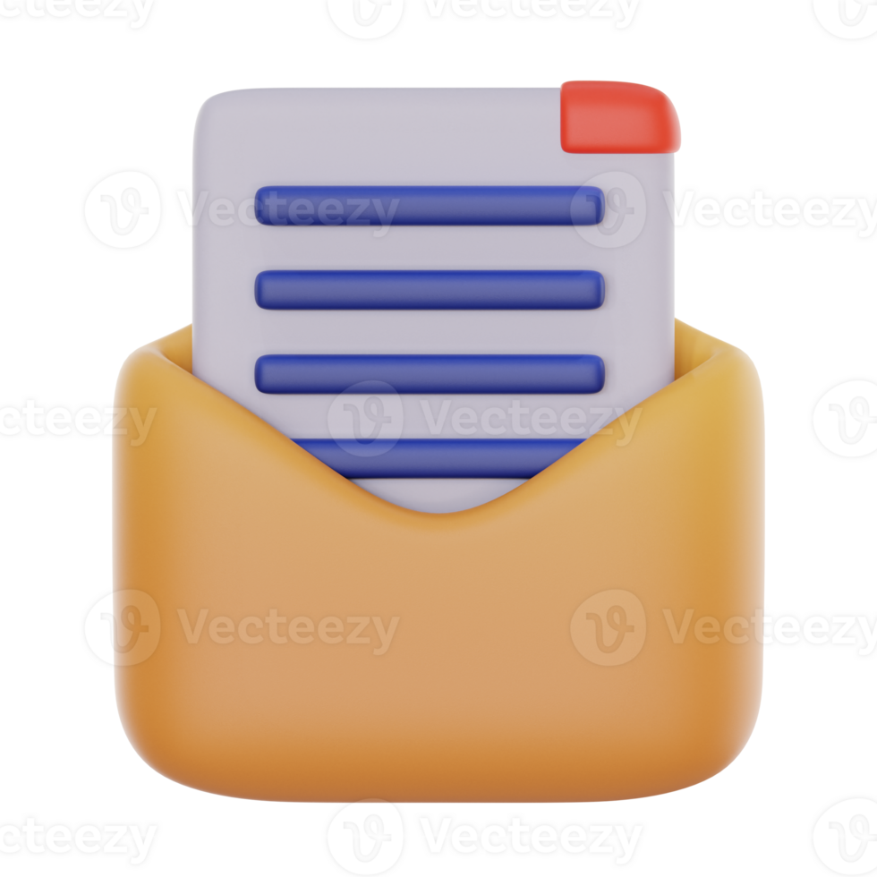 mail 3d icon illustration. feedback 3d rendering png