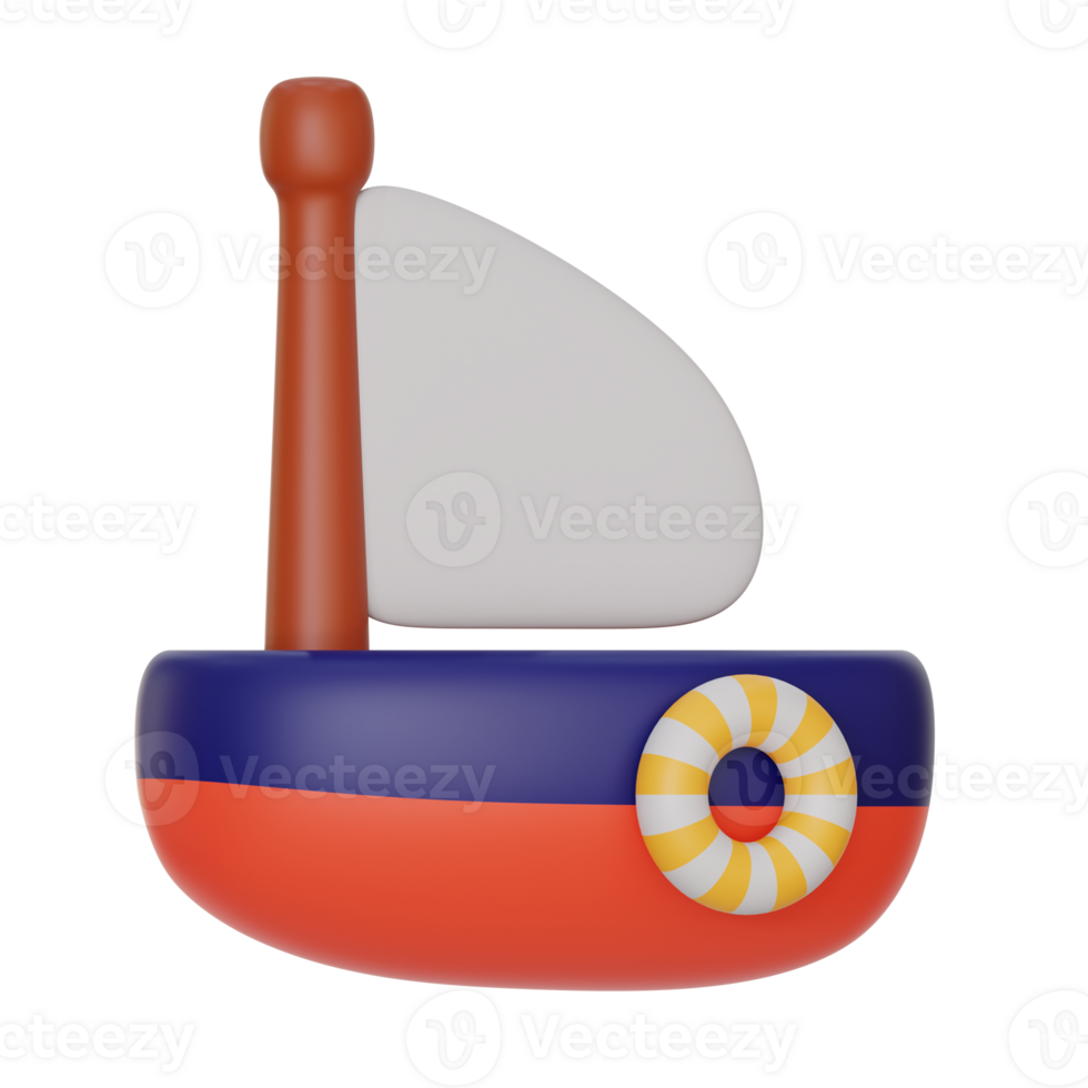 vela barca 3d icona illustrazione png