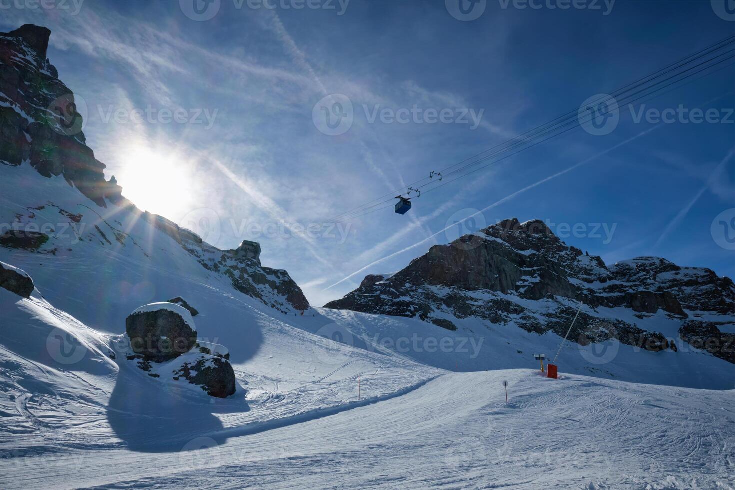 Ski resort in Dolomites, Italy photo