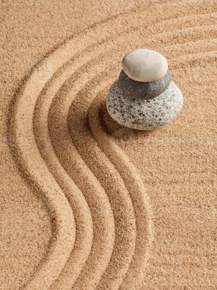 jardín japonés de piedra zen foto