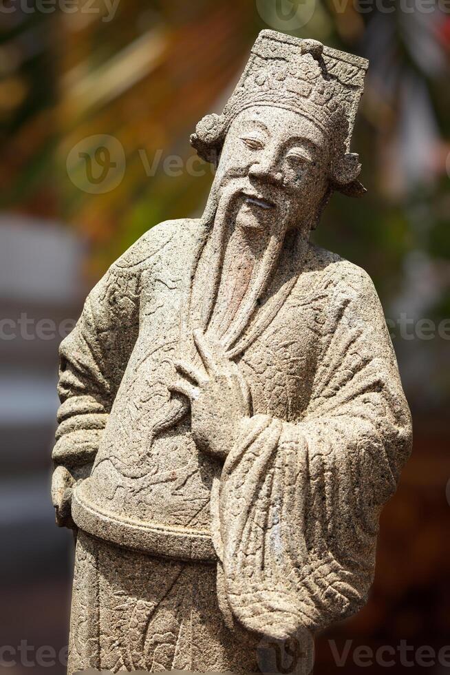 wat pho Roca guardián estatua, Tailandia foto