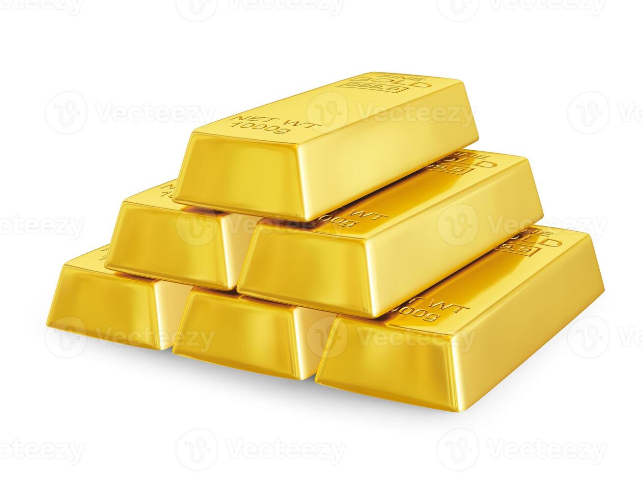 Gold bars pyramid photo